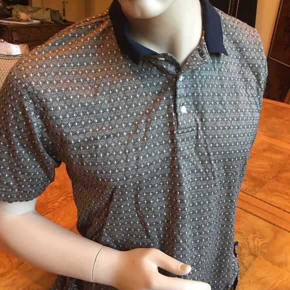MEN’S KNIT Polo Dress Shirt - Picture 1 of 16